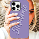Modern Dusty Purple Minimal Script Name iPhone 16 Pro Max Case<br><div class="desc">Embrace modern minimalism with this sleek Dusty Purple Minimalist Script Name iPhone 16 Pro Max Case. This chic design features your name elegantly displayed in a flowing script against a dusty purple backdrop, creating a look that's both understated and personalized. Perfect for those who appreciate clean lines, simple sophistication, and...</div>