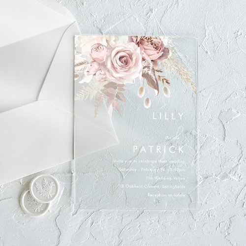 Modern Dusty Rose & Blush Rose Wedding