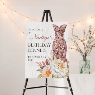 Modern Dusty Rose Fabulous 40th Birthday Women Foam Board