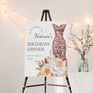Modern Dusty Rose Fabulous 40th Birthday Women Foam Board