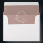 Modern Dusty Rose Leafy Crest Monogram Wedding Envelope<br><div class="desc">Let us help make the perfect beginning to your special day with our Modern Dusty Rose Leafy Crest Monogram Wedding envelope. Featuring a hand-drawn leafy wreath encircling a modern wedding monogram, this one-of-a-kind envelope will put an extra special touch on your special occasion. Crafted to the highest standard, you can...</div>