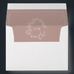 Modern Dusty Rose Leafy Crest Monogram Wedding Envelope<br><div class="desc">Let us help make the perfect beginning to your special day with our Modern Dusty Rose Leafy Crest Monogram Wedding envelope. Featuring a hand-drawn leafy wreath encircling a modern wedding monogram, this one-of-a-kind envelope will put an extra special touch on your special occasion. Crafted to the highest standard, you can...</div>