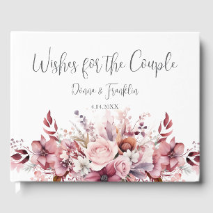 Modern Dusty Rose Pink Guest Book