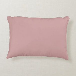 Modern dusty rose pink Plain Solid Color Accent Pillow
