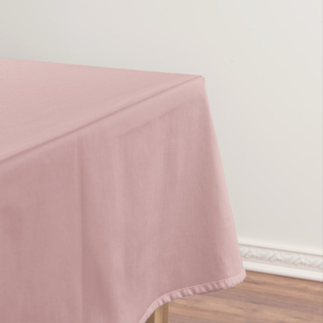 Modern dusty rose pink Plain Solid Color Tablecloth (In Situ)