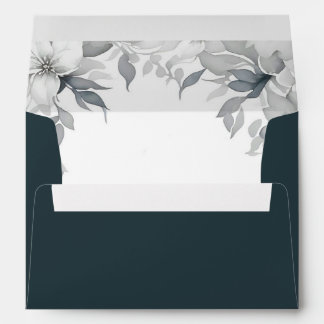 Modern Dusty silver elegant style Wedding Envelope