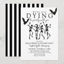 Modern Dying To Party Skeletons Halloween Party