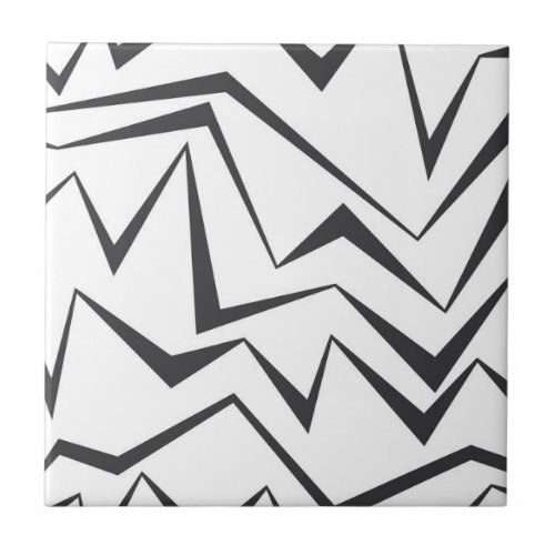 Modern dynamic simple bold abstract graphic art ceramic tile