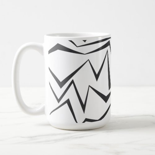 Modern dynamic simple bold abstract graphic art coffee mug