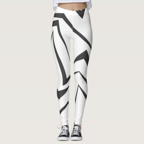 Modern dynamic simple bold abstract graphic art leggings