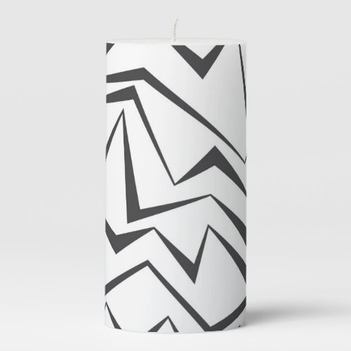 Modern dynamic simple bold abstract graphic art pillar candle