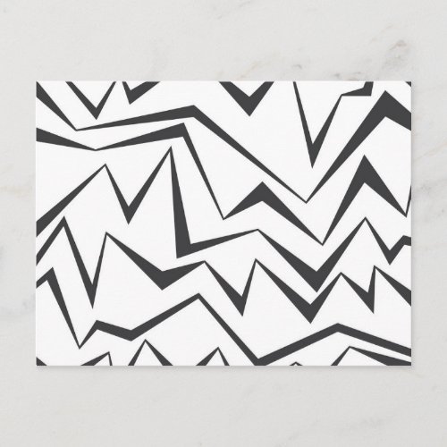 Modern dynamic simple bold abstract graphic art postcard