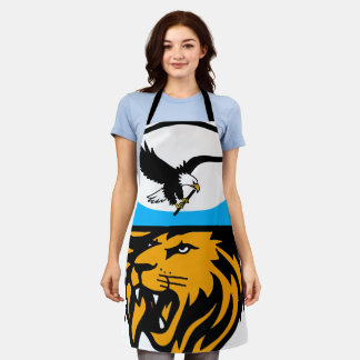 Modern Eagle and Lion Design Apron
