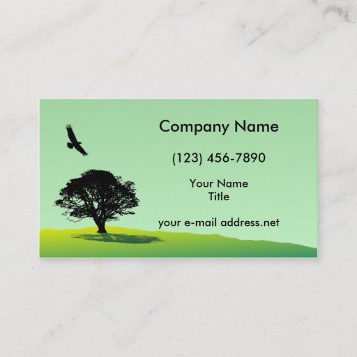 Customizable Eagle and Tree Business Card