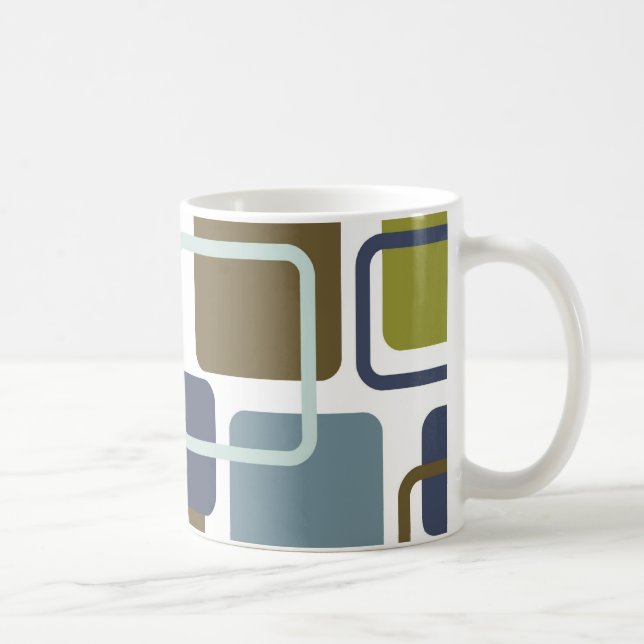Modern Eames Rectangles 1 Coffee Mug (Right)