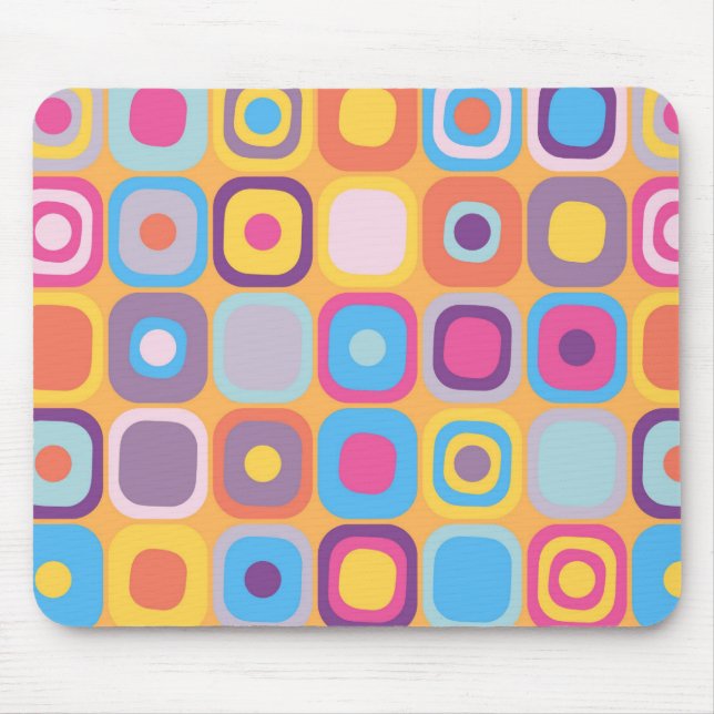 Modern Eames Rectangles 31 Mouse Pad (Front)