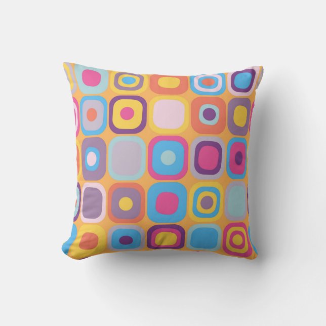 Modern Eames Rectangles 31 Throw Pillow (Front)