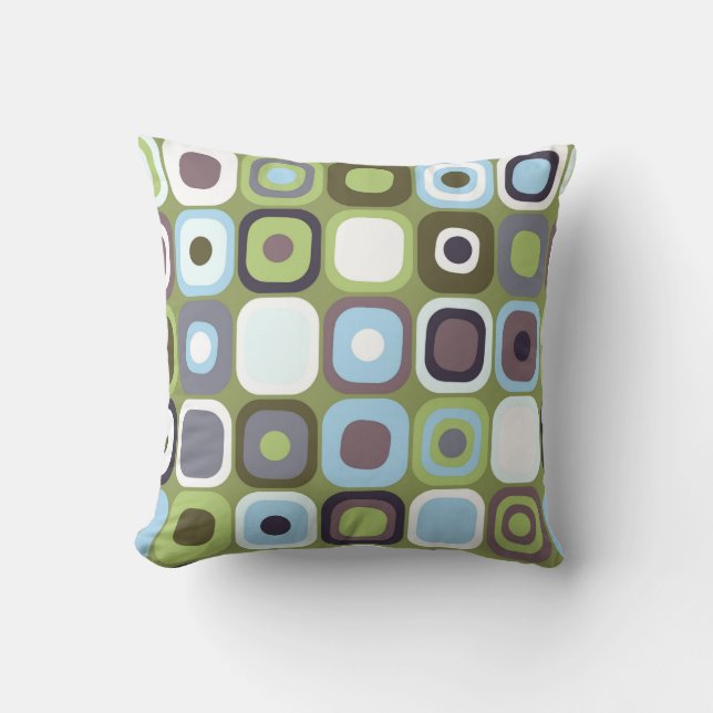 Modern Eames Rectangles 32 Throw Pillow (Front)