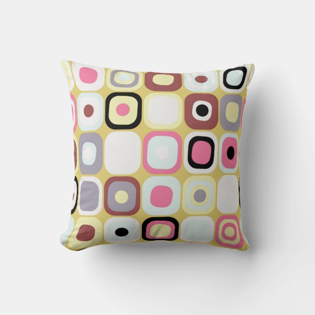 Modern Eames Rectangles 36 Throw Pillow (Front)