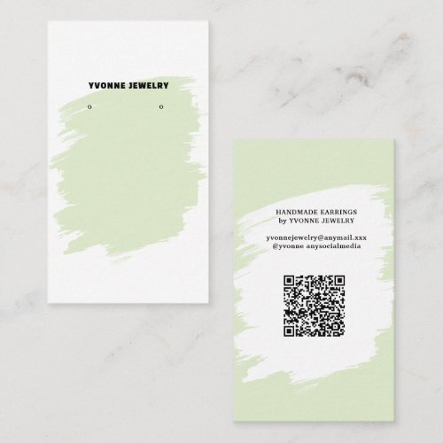 Modern Earring Display Business Card