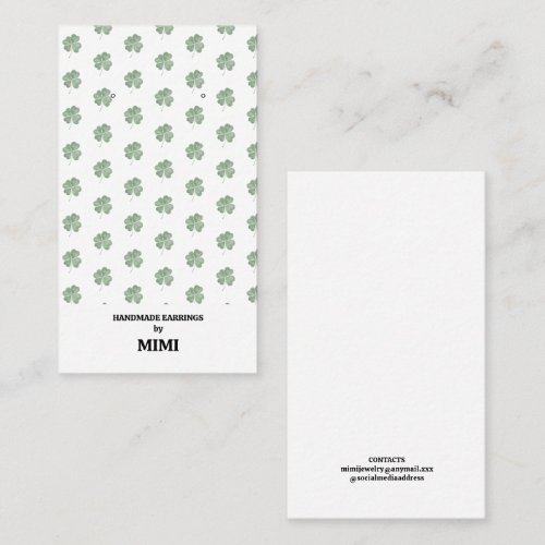 Modern Earring Display  Business Card