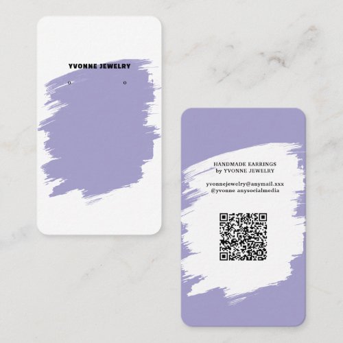 Modern Earring Display Business Card