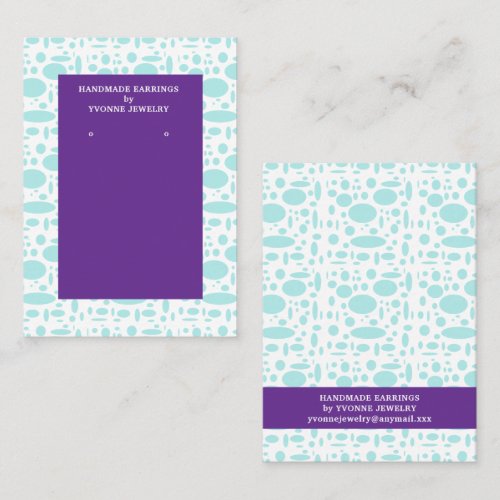 Modern Earring Display Business Card