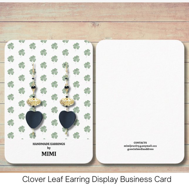 Modern Earring Display  Business Card (Creator Uploaded)
