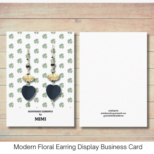 Modern Earring Display  Business Card