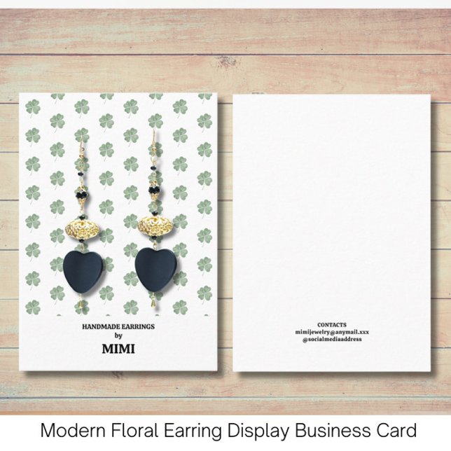 Modern Earring Display  Business Card (Creator Uploaded)
