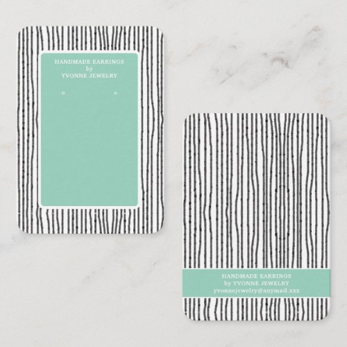 Modern Earring Display  Business Card
