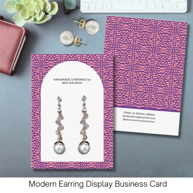 Modern Earring Display Holder Card (Creator Uploaded)