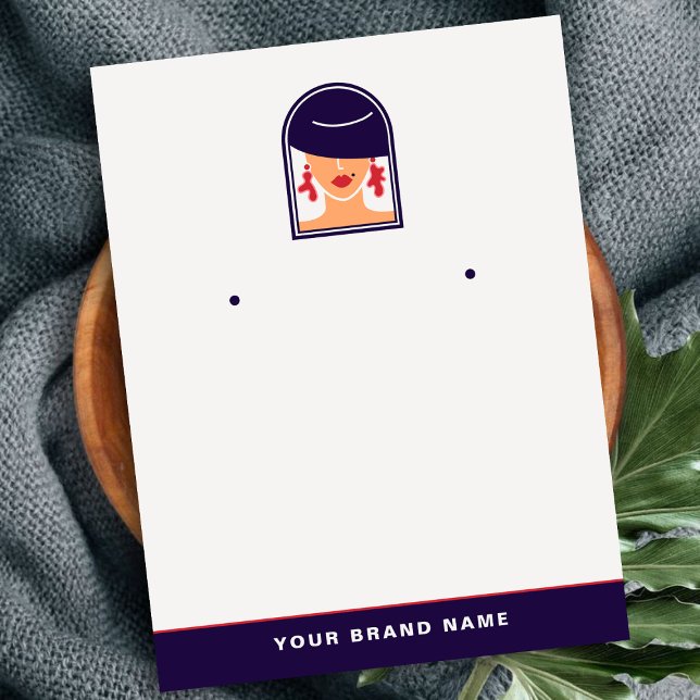 Modern Earring Holder Jewelry Designer Cards (Creator Uploaded)