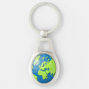 Modern Earth Globe Map – Wanderlust Travel Gift Keychain