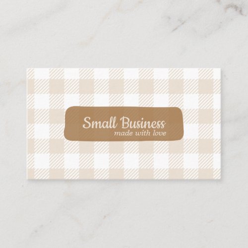 Modern Earth Tone Buffalo Plaid QR CODE Business Card
