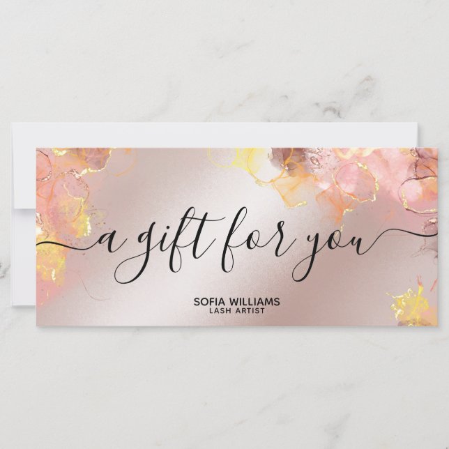 Modern Earth Tones Certificate Gift Card Add Logo (Front)