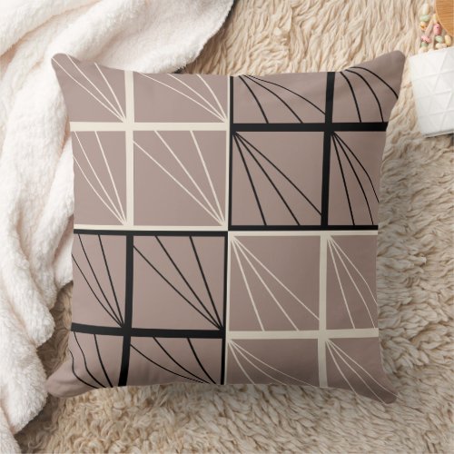 Modern Earth Tones Geometric Throw Pillow