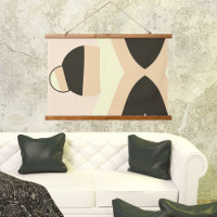 Modern Earth Tones Waves Balls Abstract Art