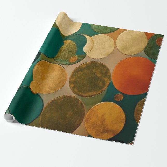 Modern Earthy Abstract  Wrapping Paper (Unrolled)