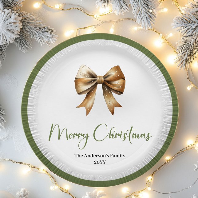 Modern Earthy Christmas Tree Family Party Bundle Paper Plates (Modern Earthy Christmas Tree Family Party Bundle)