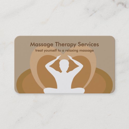 Modern Earthy Massage Business Cards