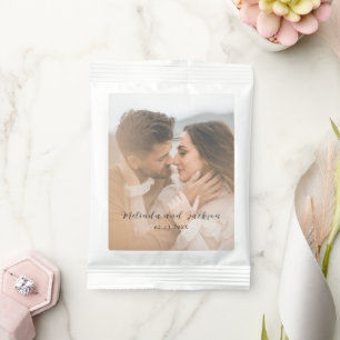 Modern Earthy Neutral Photo Wedding Lemonade Drink Mix