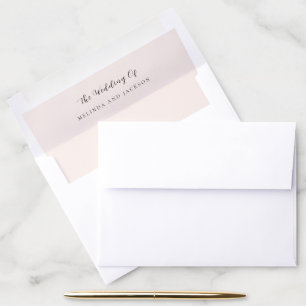 Modern Earthy Neutral Wedding Envelope Liner