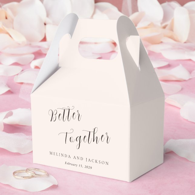 Modern Earthy Neutral Wedding Favor Boxes (Wedding)