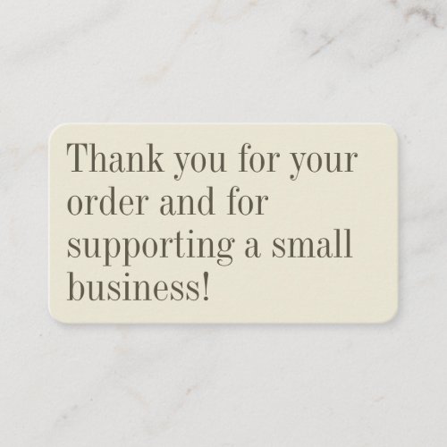 Modern Earthy Olive Green Thank You Rounded Business Card