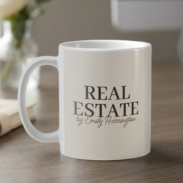 Modern Earthy Real Estate Agent Coffee Mug (Creator Uploaded)