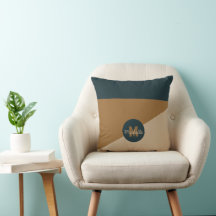 Modern Earthy Sage Green Beige Brown Monogramed