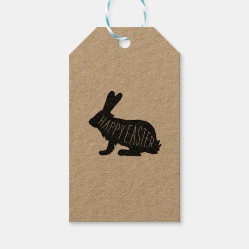 Modern Easter Bunny Gift Tag  Happy Easter