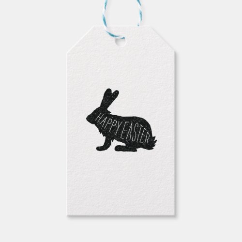 Modern Easter Bunny Gift Tag  Happy Easter