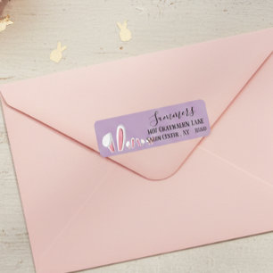 Modern Easter Bunny Script  Address Label